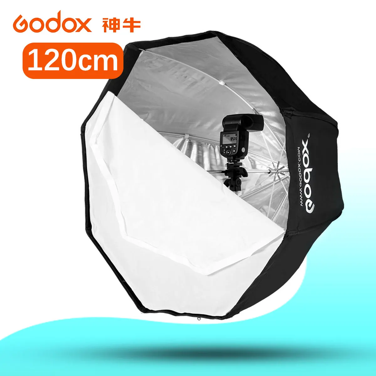 

Godox Photo Studio 120cm 47in Portable Octagon Flash Speedlight Speedlite Umbrella Softbox Soft Box Brolly Reflector