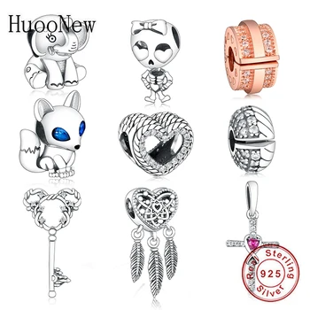 

NEW ARRIVAL Plant Mickey Shape Key Zirconia Crystal Bead Fit Original Pandora Charm Bracelet 925 Silver Making Handmade Berloque