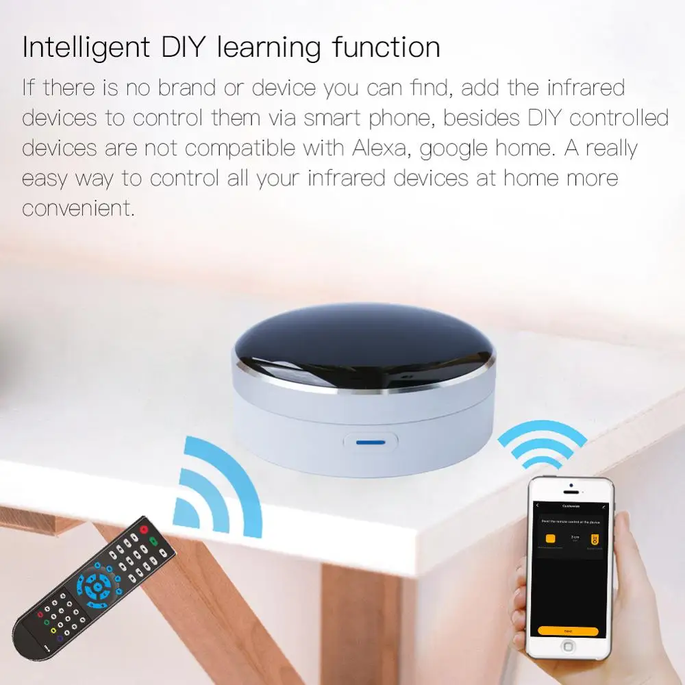 Control remoto inteligente Universal para el hogar, Hub de 360 grados con WiFi, infrarrojos, asistente de Google, Alexa, Siri, Tuya App - Imagen 3