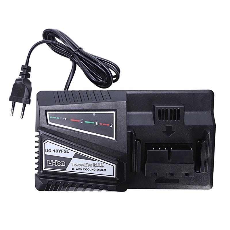 

MOOL 14.4/20V(Max) 4.5A Lithium Battery Charger For Hitachi Uc18Yfsl Bsl1415 Bsl1420 Bsl1430 Bsl1440 Bsl1450(Eu Plug)