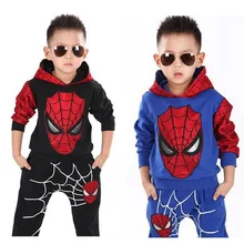 Осенне-зимняя детская одежда Комплекты одежды для маленьких мальчиков; костюм «Человек-паук»; детская одежда для мальчиков Костюмы костюм 2, 6, 8 лет