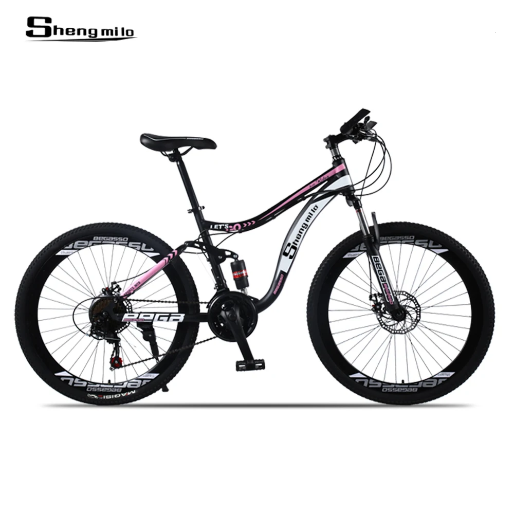 Best Shengmilo  mountain bike 26 -inch steel 21 -speed bicycles dual disc brake variable speed street bikes racing bike 10