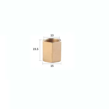 

1/4" BSP Female Thread DN8 Pneumatic Brass Equal Pipe Fitting Hex Nut Copper Rod Connector Coupling Full port for Air