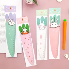 Règle magnétique douce en forme de carotte mignonne de 15CM, 1 pièce, Kawaii, outil de dessin, signet, règles de dessin animé, papeterie pour étudiant, fournitures de bureau pour planificateur