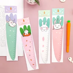 Règle magnétique douce en forme de carotte mignonne de 15CM, 1 pièce, Kawaii, outil de dessin, signet, règles de dessin animé, papeterie pour étudiant, fournitures de bureau pour planificateur 