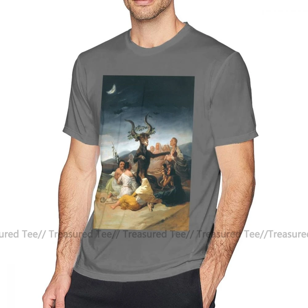 Футболка Goya, футболка Coven-Goya, 4xl, летняя футболка с принтом, 100 хлопок, забавная Мужская футболка с коротким рукавом - Цвет: Dark Grey