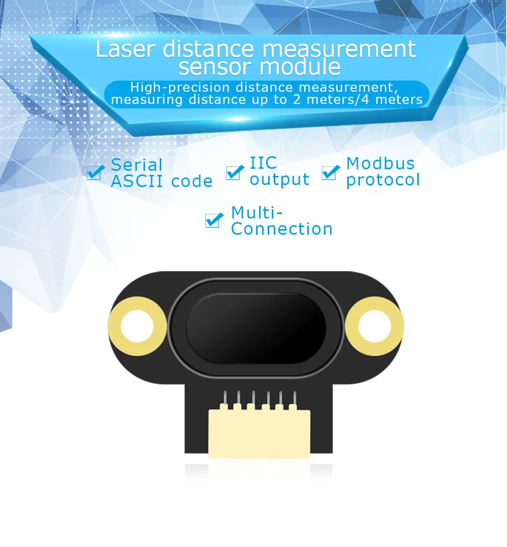 Módulo de Distância a Laser Sensor de Distância a Laser Saída de Dados Witmovimento Uart 4-400cm Ttl - Iic 100hz 3.3-5v Vl53l0 3-200cm Vl53l1 - Image 3
