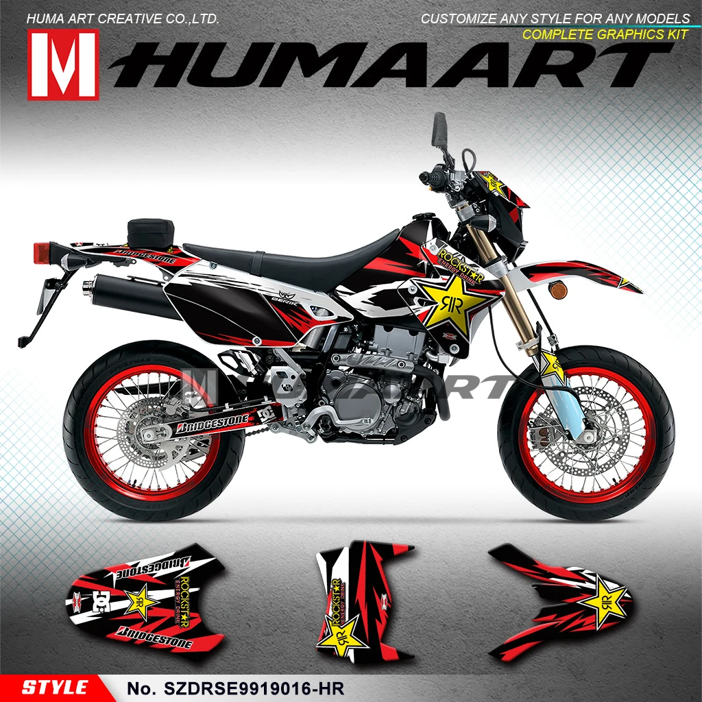Персонализированные виниловые наклейки huпера DRZ400SM DRZ400E DRZ 400 SM Enduro KLX 400R 02-04 |