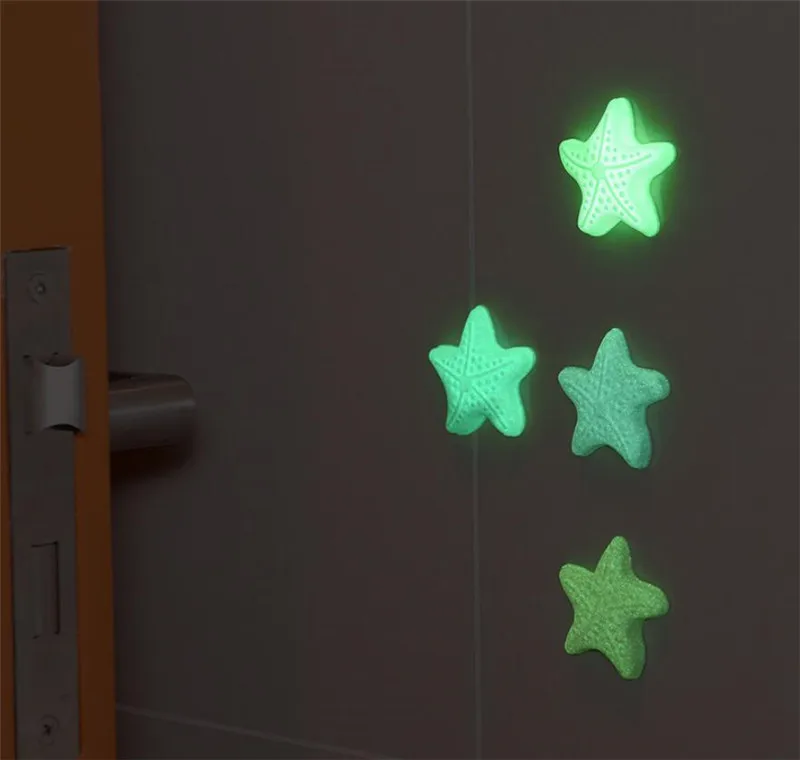 Luminous Silicone Rubber Starfish Star Pad Mute To Protect The Wall Self Adhesive Stickers Door Stopper | Дом и сад