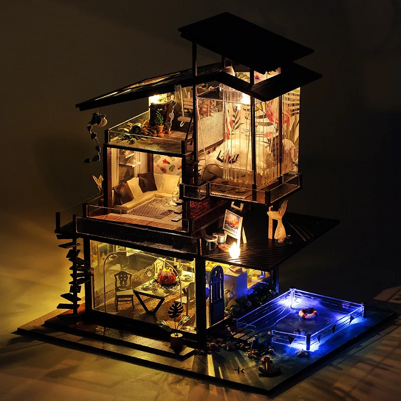 

DIY Coast Handmade Cabin Creative Valencia for Making Small House 14-Year-Old Or above Wood Birthday Gift Girl'S