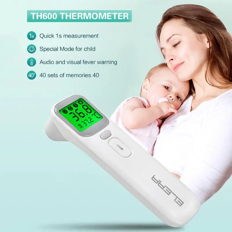 Термометр для младенцев и взрослых Электронный Инфракрасный цифровой светодиодный фонарь для подсветки лоб ухо Бесконтактный высокая температура тела измерительный прибор