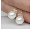 925 Sterling Silver 6mm/8mm/10mm Freshwater Cultured Pearl Button Ball Stud Earrings For Women As Best Gifts Jewerly ► Photo 2/6