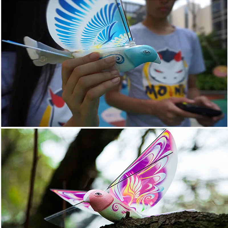 Pigeon Bird Large Size Rechargeable Flying Bird Magic Wing Toy Bird Drop-resistant Remote Control 14-Year-Old Or above-Year-Old