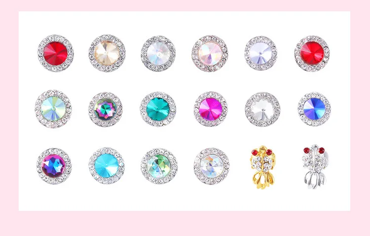 Manufacturers Direct Selling Manicure Lucky Beads High-Speed Rotating Man-made Diamond Zircon Alloy Nail Stick-on Crystals Fortu