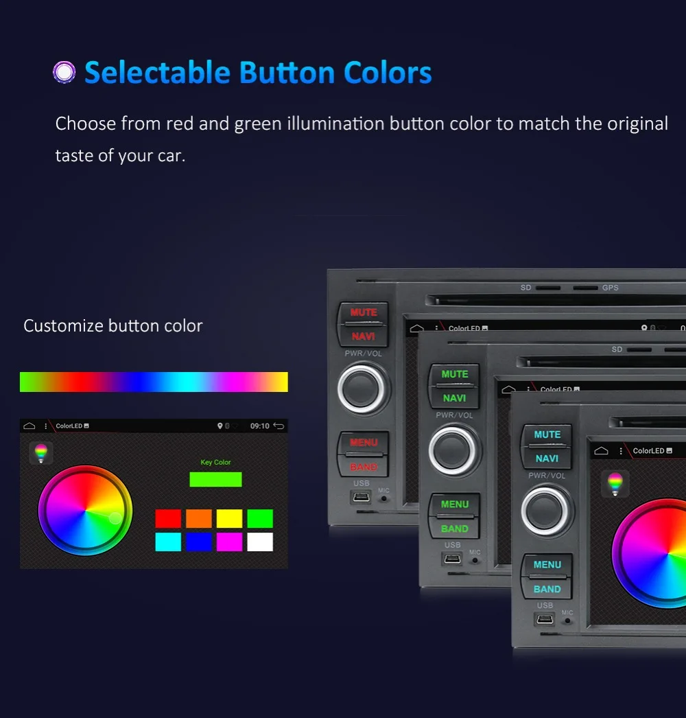 Excellent 2G+16 2Din Android 4 Core Car DVD Player GPS Navigation WIFI 4G for FORD connect S-Max C-max Kuga Fusion Transit Fiesta Focus II 7