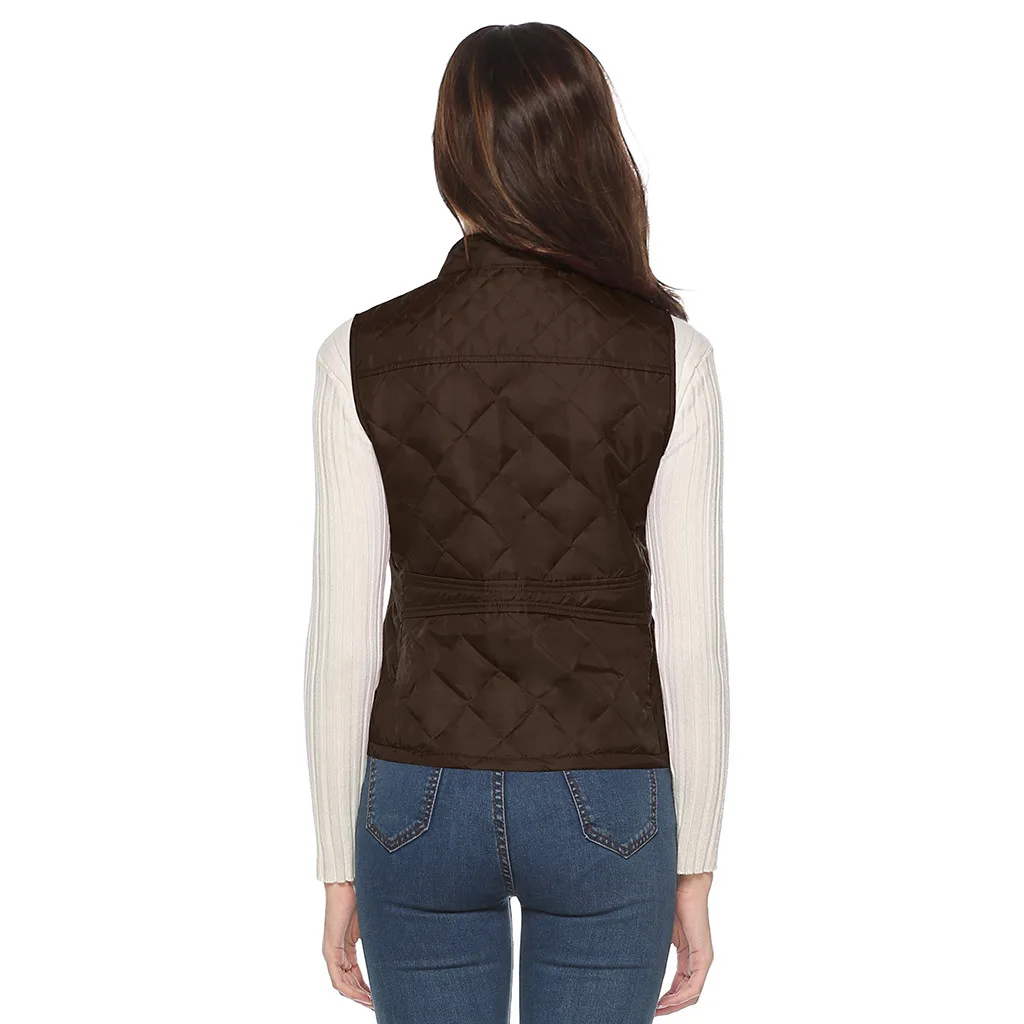 Jaycosin 2019 Winter Warm Casual Leisure Waistcoat Coat Women Thick Solid Color Jackets Comfortable Sleeveless Jacket Coat 31#4