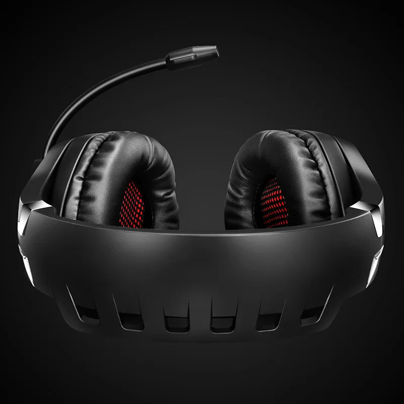 Игровая бас гарнитура наушники K1Bpro черный красный для ПК ноутбук