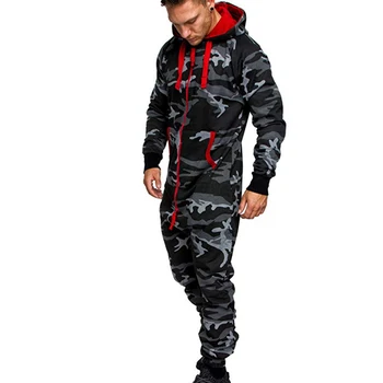 

One Piece Men Camo Overalls Autumn Winter Casual Fleece Men Jumpsuit Military Tracksuit Hoodies Playsuit 2020 Fashion Streetwear