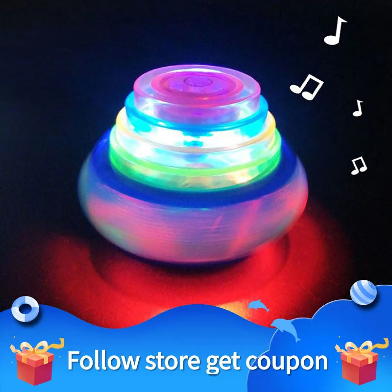 Beyblade Gyroscope Gyro Peg-Top Lighting Musical Interactive Toys For Kids Color Flash Spinner UFO Modeling Gifts For Children