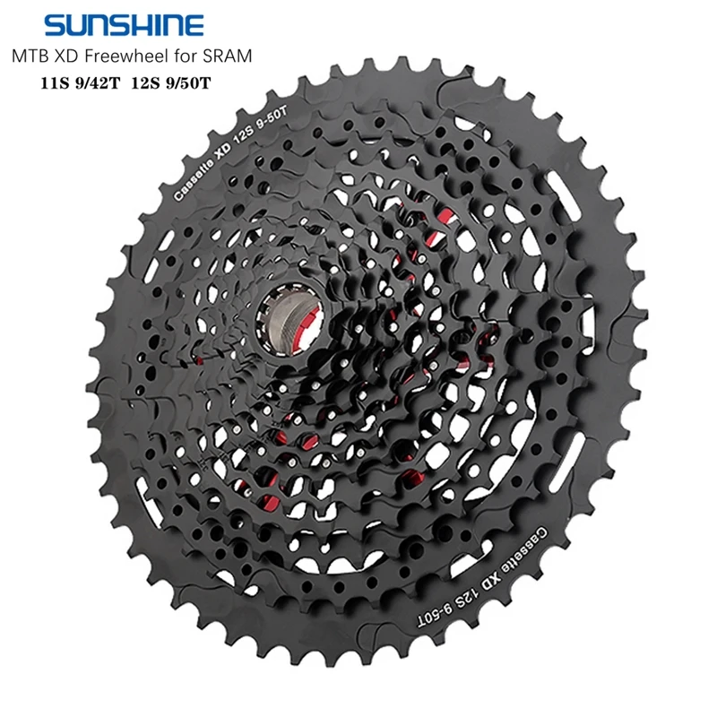 Кассета SUNSHINE XD 12 Скоростей 9-50T 11 скоростей 9-42T Звездочка для горного велосипеда