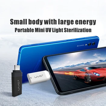 

Portable UVC disinfection UV LED light mobile phone USB interface plug power supply Mini Bactericidal Ultraviolet Lamp
