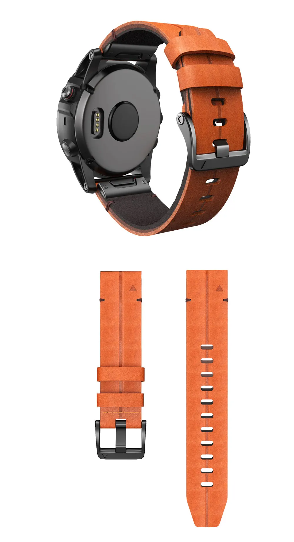Pulseira de Couro para Garmin Pulseira para Garmin Pulseira de Relógio Fenix Substituição Liberação Rápida 5x Plus 3 hr d2 Inteligente 26mm 6 - 6x 4 garmin fenix 5x plus 3 hr d2
