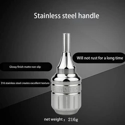 Delicate Carving Stainless Steel Tattoo Grip 26 28 32mm Adjustable Comfortable Handle Grip Cartridge Tattoo Tube With Needle Bar