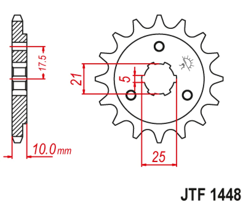 哲 Vortex 525 Front Sprocket Kawasaki / Suzuki / Triumph / Yamaha