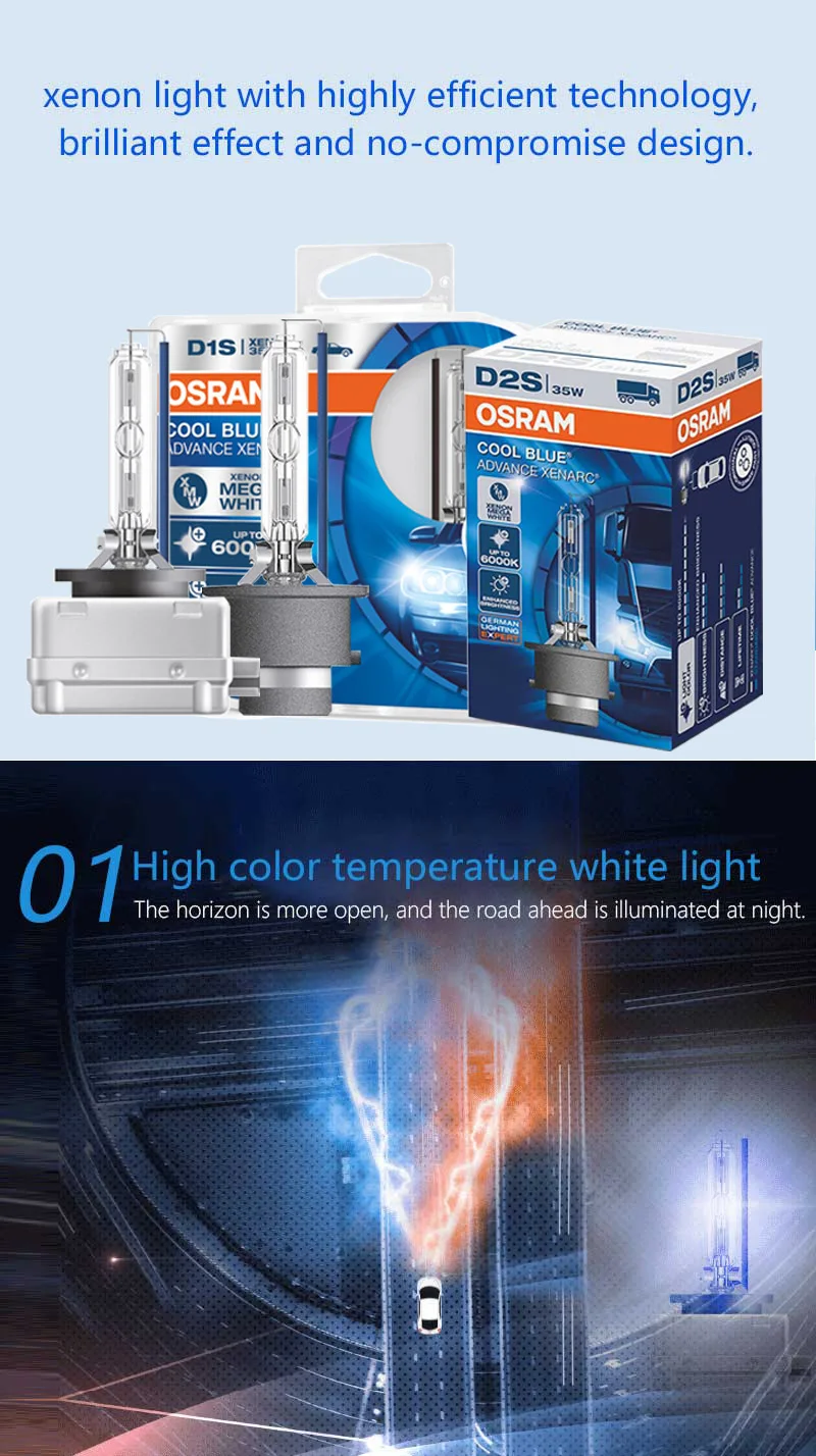 Osram Hid D3s 66340cba Xenon Super White Car Headlight High / Low Beam  Original 6000k 12v 35w Pk32d-5 Cool Blue Advance (1pair) - Car Headlight  Bulbs(xenon) - AliExpress