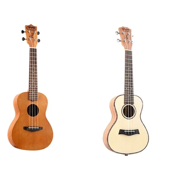 

Bws Est&1988 2Pcs Concert Ukulele 23 Inch Spruce Wood Acoustic Cutaway Guitar