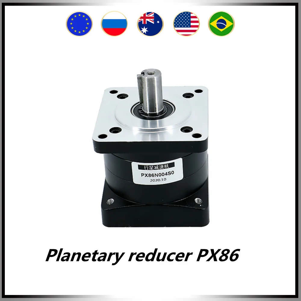 Redutor Planetário Px86 Compatível com Nema34 86 Relação de Motor de Estepa Entrada Buraco 14 mm mm Saída Chave 16 mm com mm