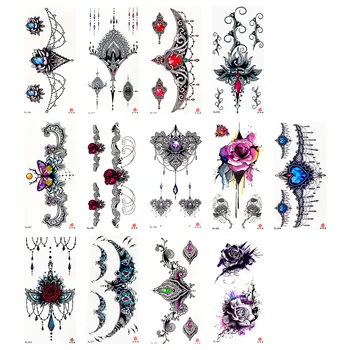 

13Pcs Women Decals Chest Decals Tattoo Stickers for Gift Party Women