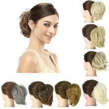 Pervado, синтетические накладные волосы, черный, коричневый, блонд, эластичная резинка, пончики, шиньон, конский хвост, Updo Hair wrap