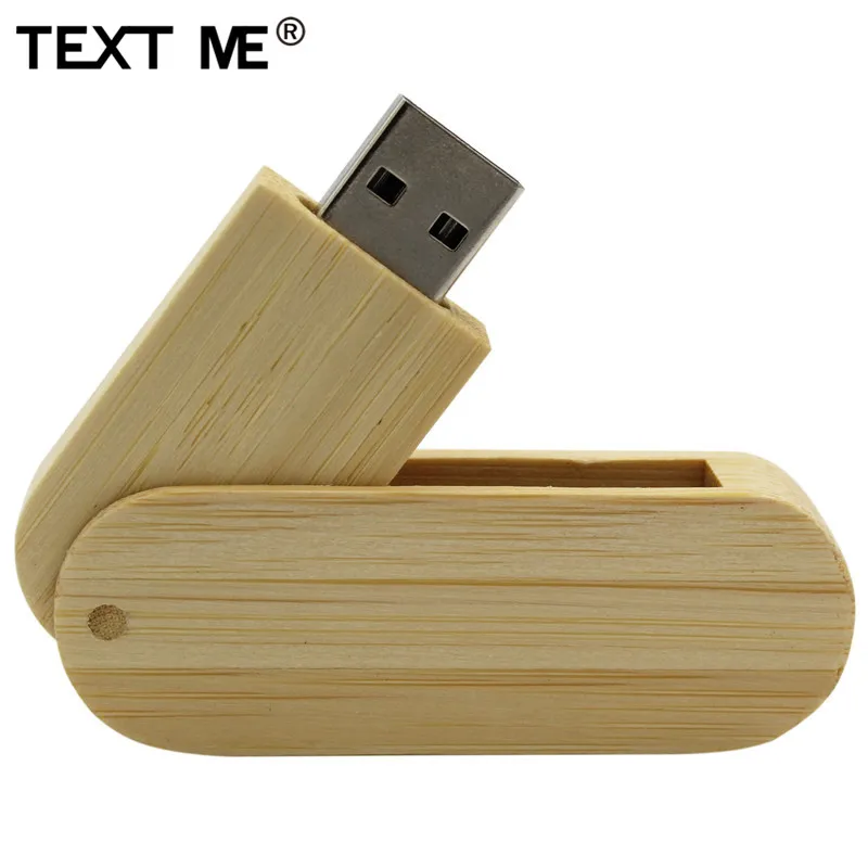 TEXT ME вращающаяся деревянная модель usb 2,0 64 ГБ флеш-накопитель 4 ГБ 8 ГБ 16 ГБ 32 ГБ Флешка USB 2,0 Usb флешка