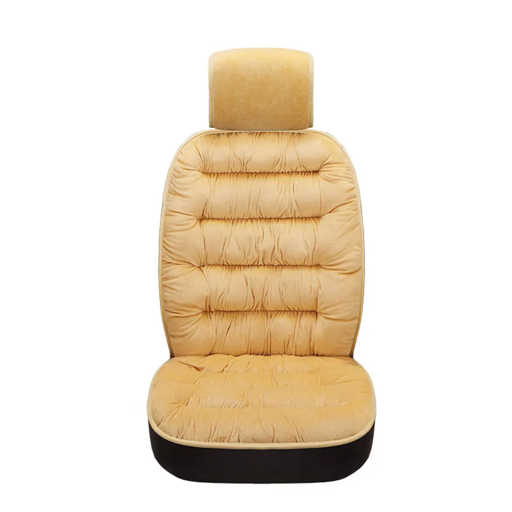 Beige Автомобильная подушка 1 шт. универсальный чехол для автомобильных сидений зимняя подушка высокого качества мягкая - Название цвета: Beige