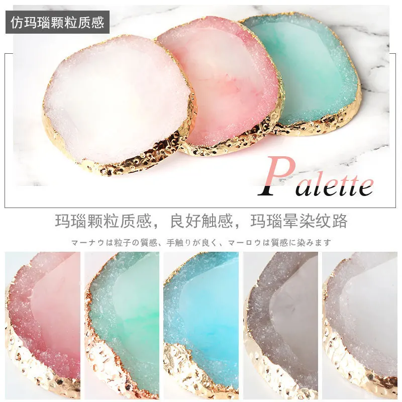 

Resin Storage Painted Palette Tray Jewelry Display Plate Necklace Ring Earrings Display Tray Creative Decoration Organizer