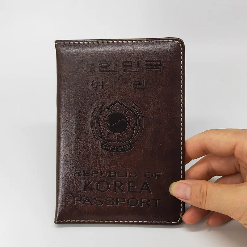 Корейская Обложка для паспорта, Женский чехол для путешествий из искусственной кожи, чехол для паспорта, дорожный кошелек, Модный милый розовый чехол для девочки, чехол для паспорта - Цвет: Кофе