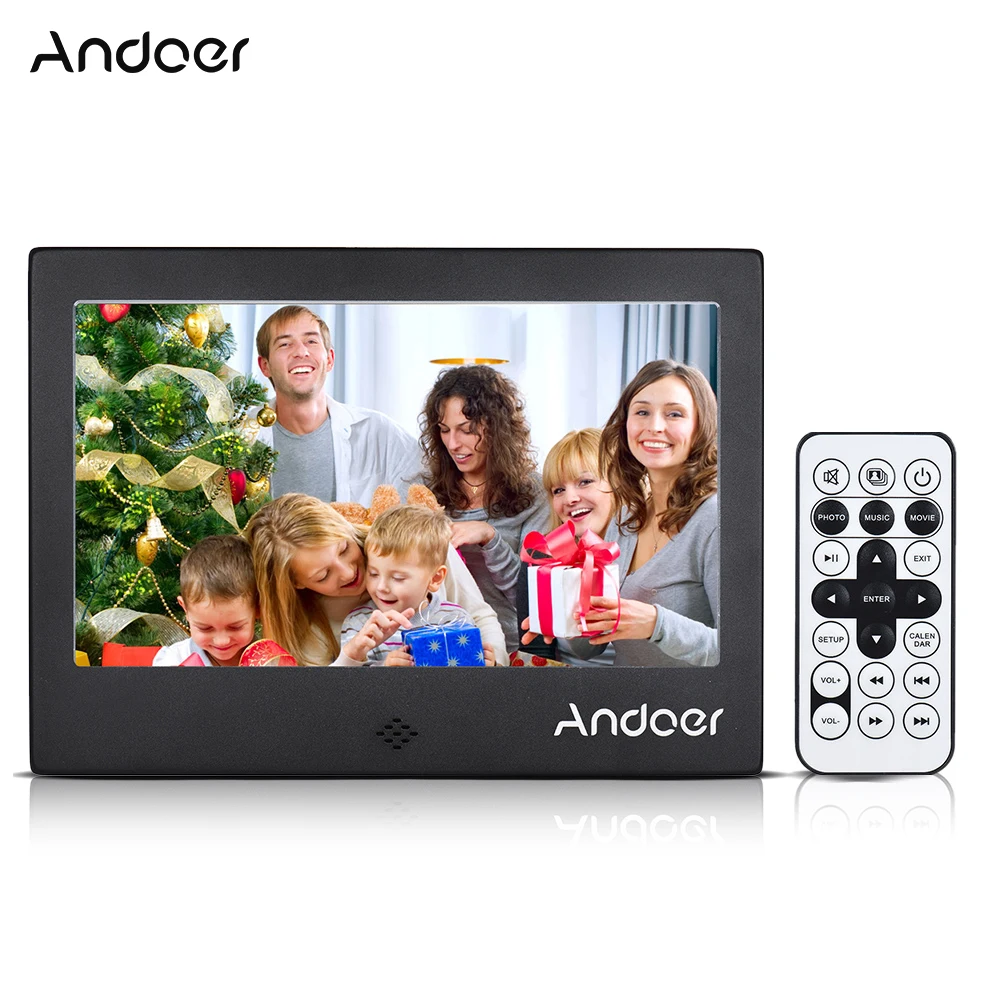 Andoer 7 &quotсветодиодный цифровой фоторамка 720P видео/музыка/календарь/часы/TXT плеер