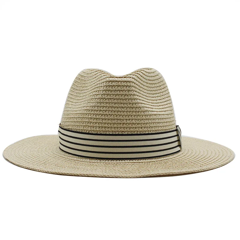 Panama Hat Summer Sun Hats for Women Man Beach Straw Hat for Men UV Protection Jazz Fedora chapeau femme