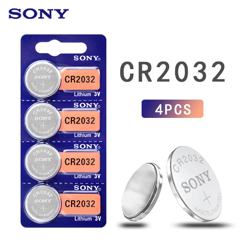 SONY-Batería de botón de pila de moneda 3V CR2032 2032, alta capacidad, ECR2032, KL2032, 5004LC, para juguetes, reloj remoto, 4 Uds.