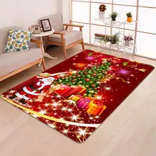 3D Рождественский Санта-Клаус, Противоскользящий коврик для кухни, столовой, камина, пола, фланелевый ковер, ковер, прочное Рождественское украшение для дома, напольный коврик