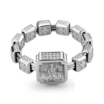 

Ring Orthodox AQUAMARINE without inserts Silver 925