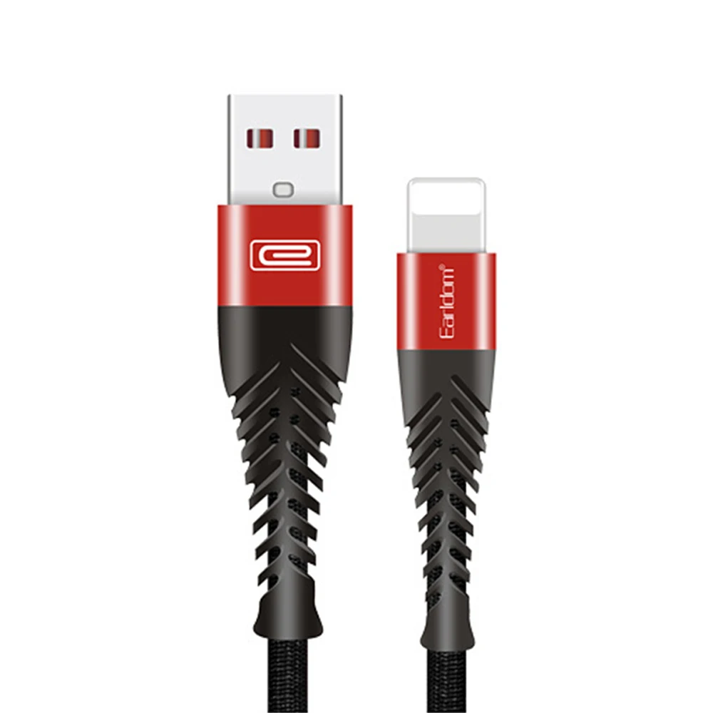FDBRO нейлоновый кабель для быстрой зарядки, длинный провод, 1 м, USB кабель для передачи данных для iPhone 6 S 6 S 7 8 Plus 10 X XR XS Max 5 5S SE - Цвет: For Apple Red