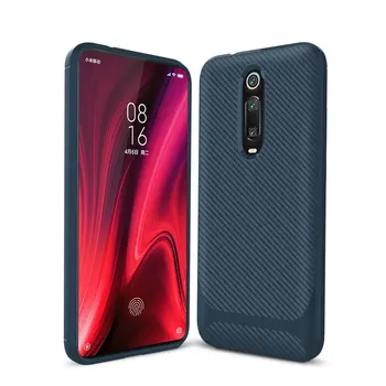 

50pcs/lot Soft TPU Ultra Slim Rugged Carbon Fiber Case For Xiaomi Redmi K20 Pro K20 Mi 9T Pro Mi 9T
