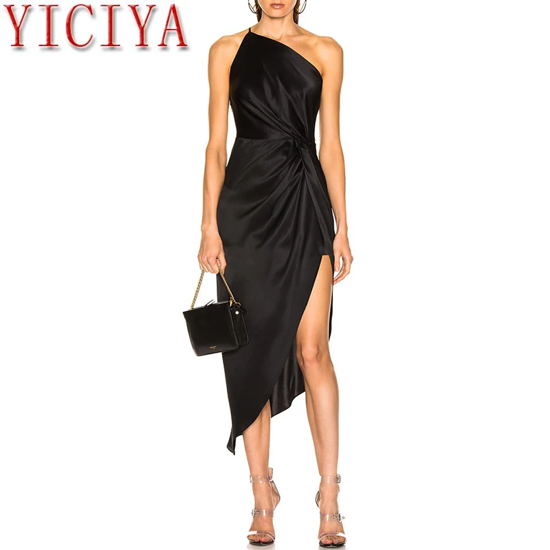 michelle-mason-Black-For-Fwrd-Twist-Knot-Midi-Dress