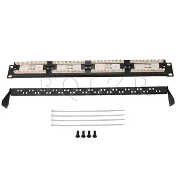

BQLZR Blank Mini 24-Port Cat 6 Patch Panel rj45 Unshielded Surface Wall Mount