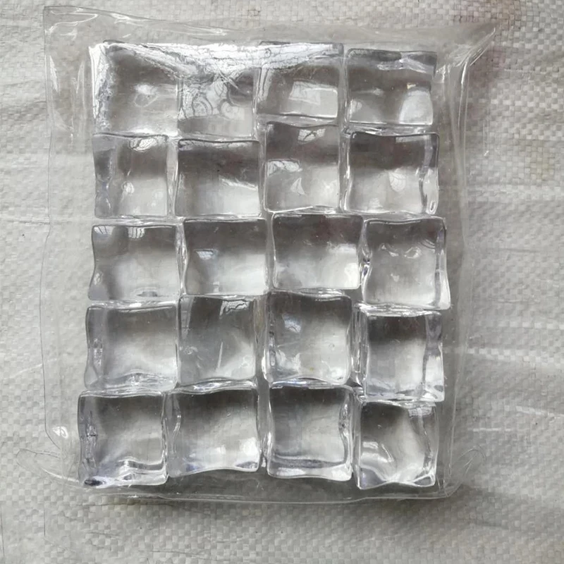 Artificial Acrylic Square Shape Ice Cubes 10Pcs 15mm/20mm/25mm/30mm Photography Props