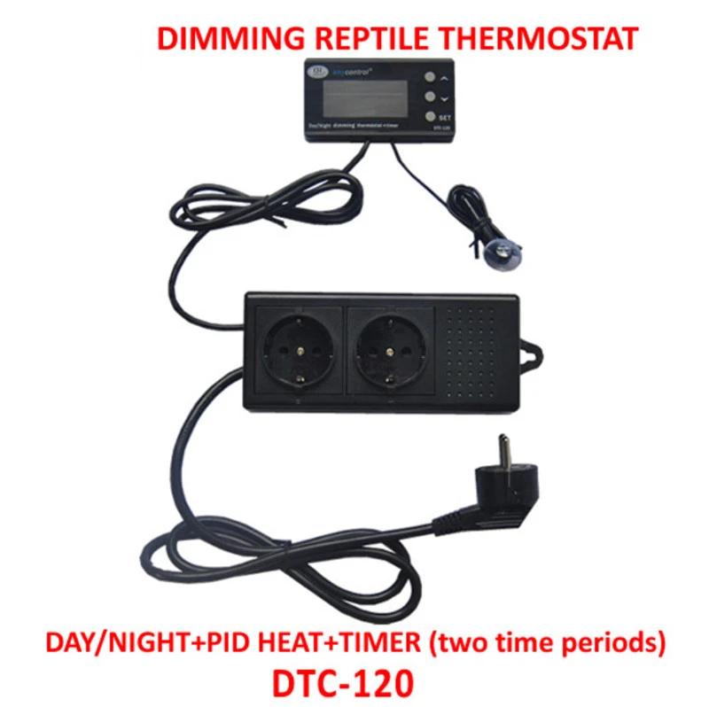 EU Plug Aquarium Thermometer Temperature Digital Controller Dual Probe