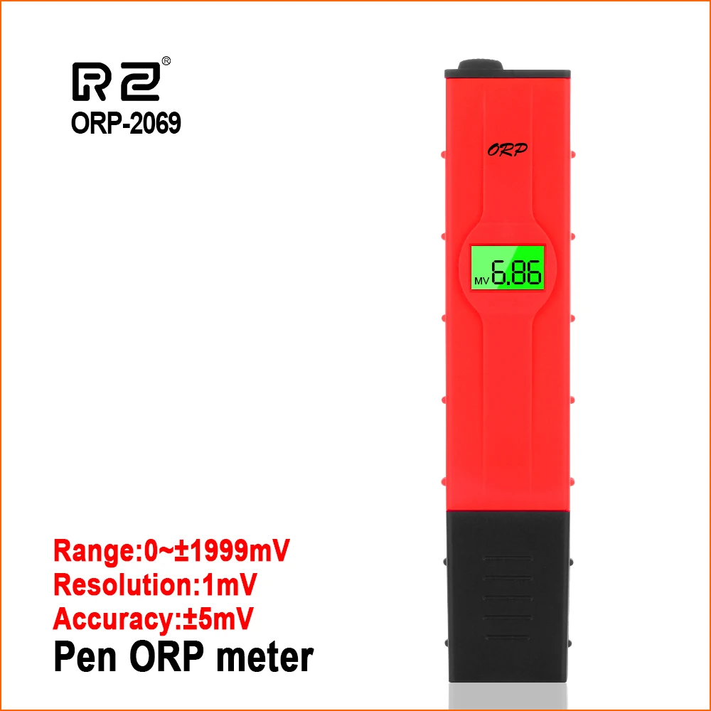 

RZ ORP/Redox Tester Digital Waterproof Portable Pen ORP Meter Handheld ORP/Redox 169E 0~+/-1999mV Water Quality Tester