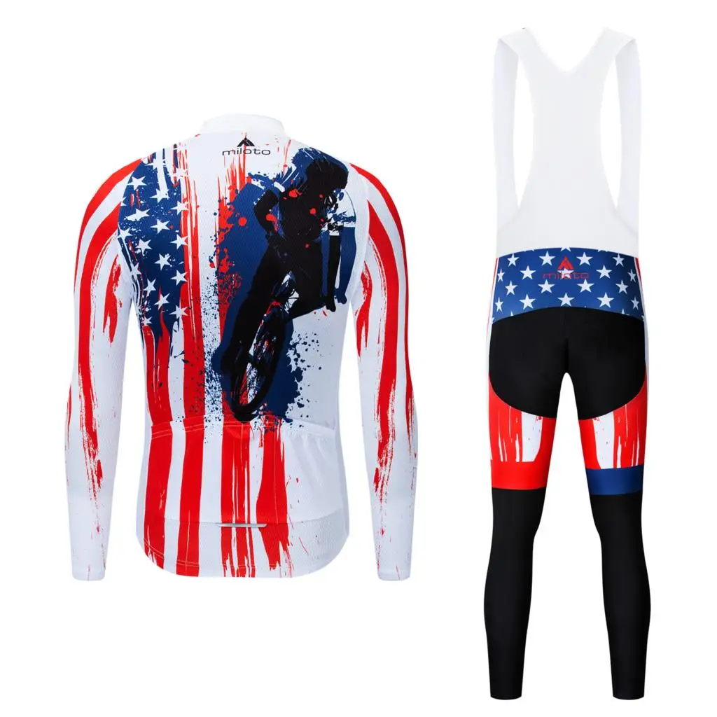 Модель года, одежда для велоспорта с длинным рукавом Ropa Ciclismo Invierno, комплекты из джерси и штанов, Зимняя Теплая Флисовая одежда для горного велосипеда, одежда для велоспорта
